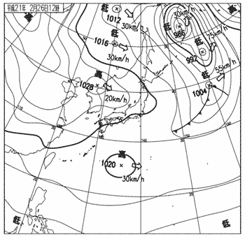 沖縄近海天気図