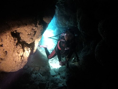洞窟探検ダイビング