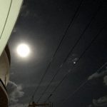 満月とオリオン座